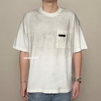 Life Work Korea Vintage Spray Pocket White Tee