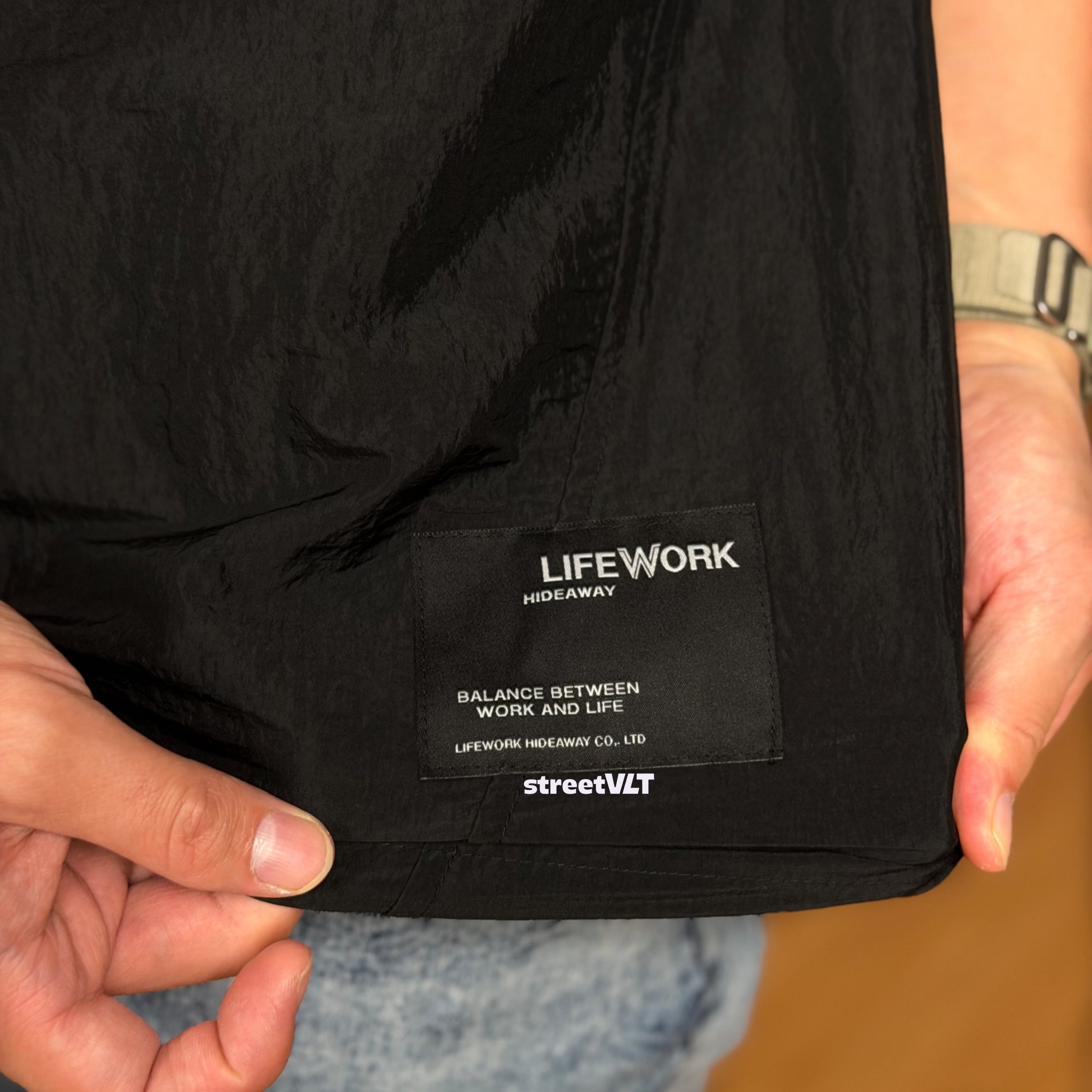 Life Work Korea V-Neck Nylon Tee