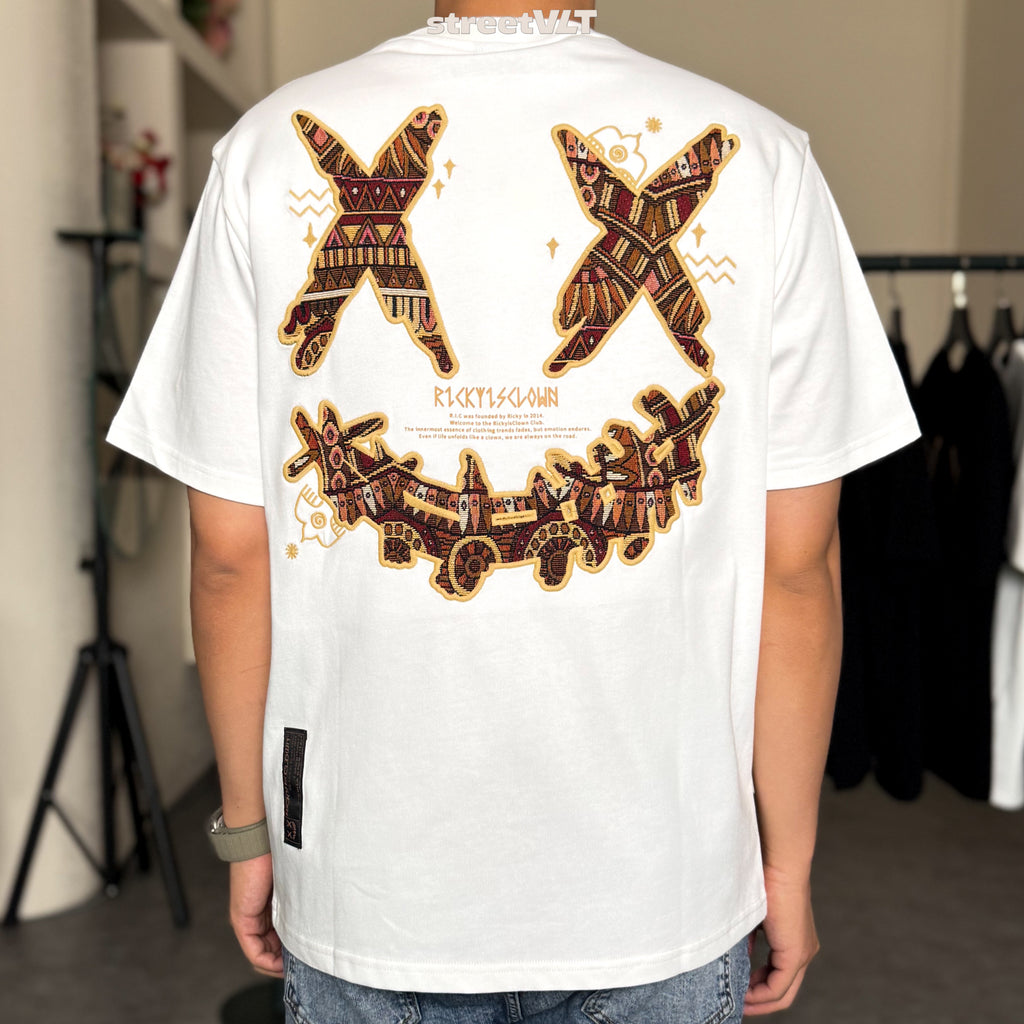 Ricky is Clown Sun Tribe Embroidered Applique Tee