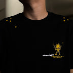 Ricky is Clown Colorful Skin Patch Embroidered Pineapple Head Tee