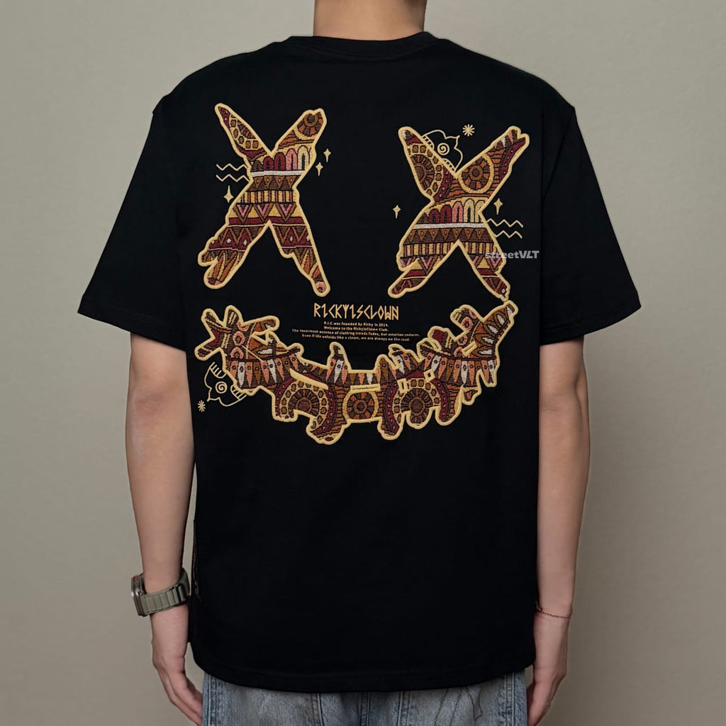 Ricky is Clown Sun Tribe Embroidered Applique Tee