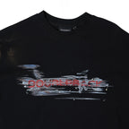 Doubleback Car Paint Scratch Oversized Black Tee