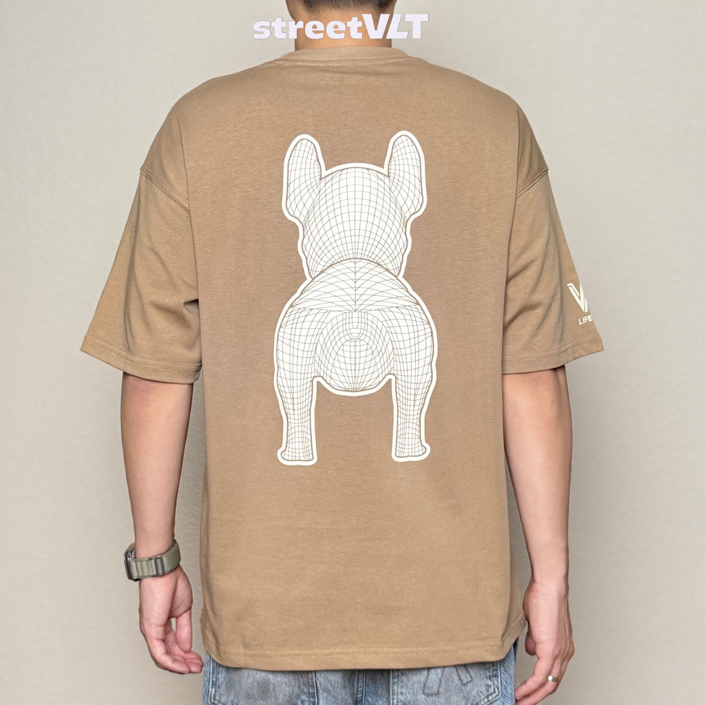 Life Work Korea Silket Big Radog 26 Dark Beige Tee