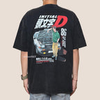 Gro Grocery Tarmac Initial D Takumi Fujiwara AE86 Washed Graphic Tee