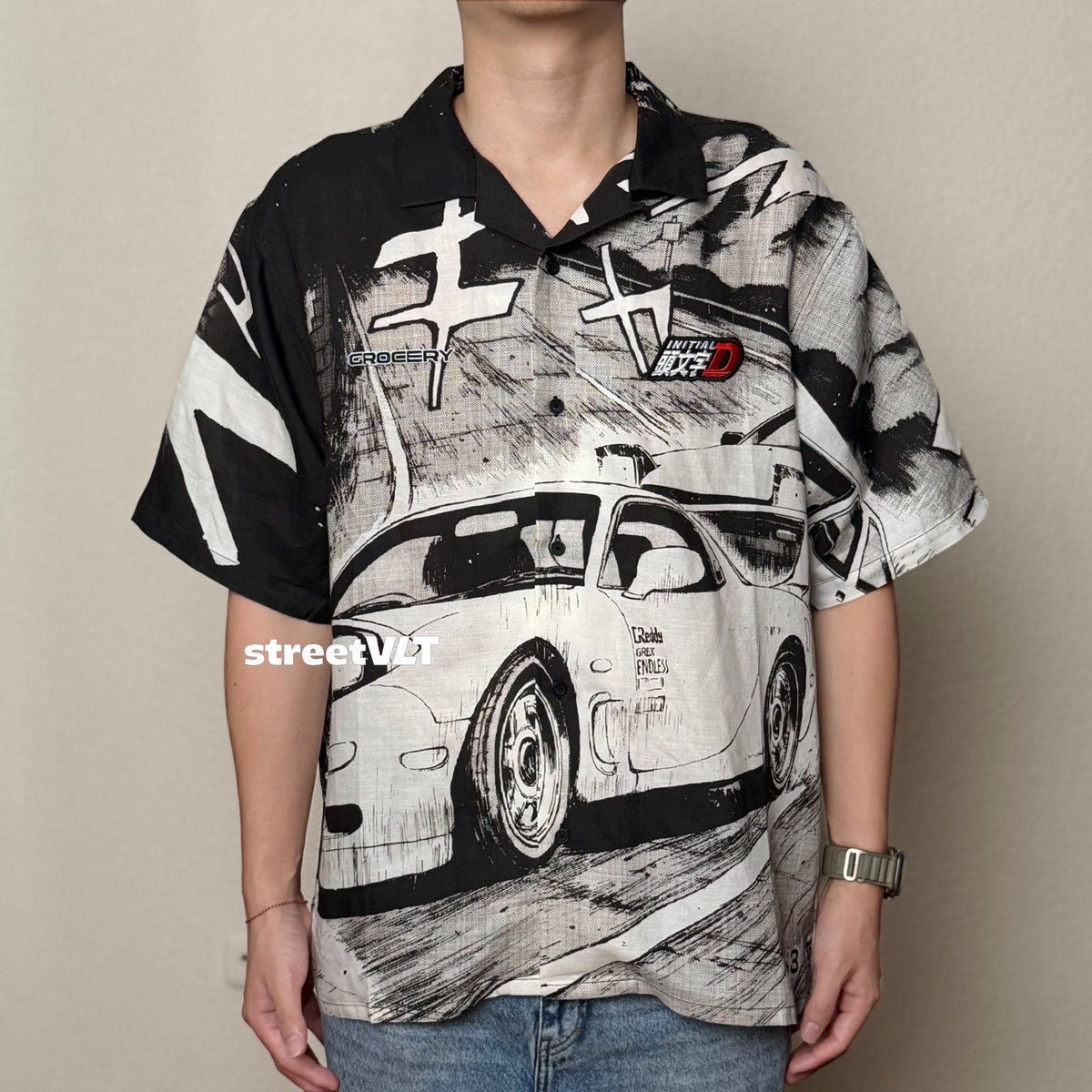 Gro Grocery Tarmac Initial D 86 vs FD Short Sleeve Shirt