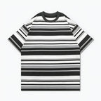 Gro Grocery 001 Invoice Stripe Multi Black Tee