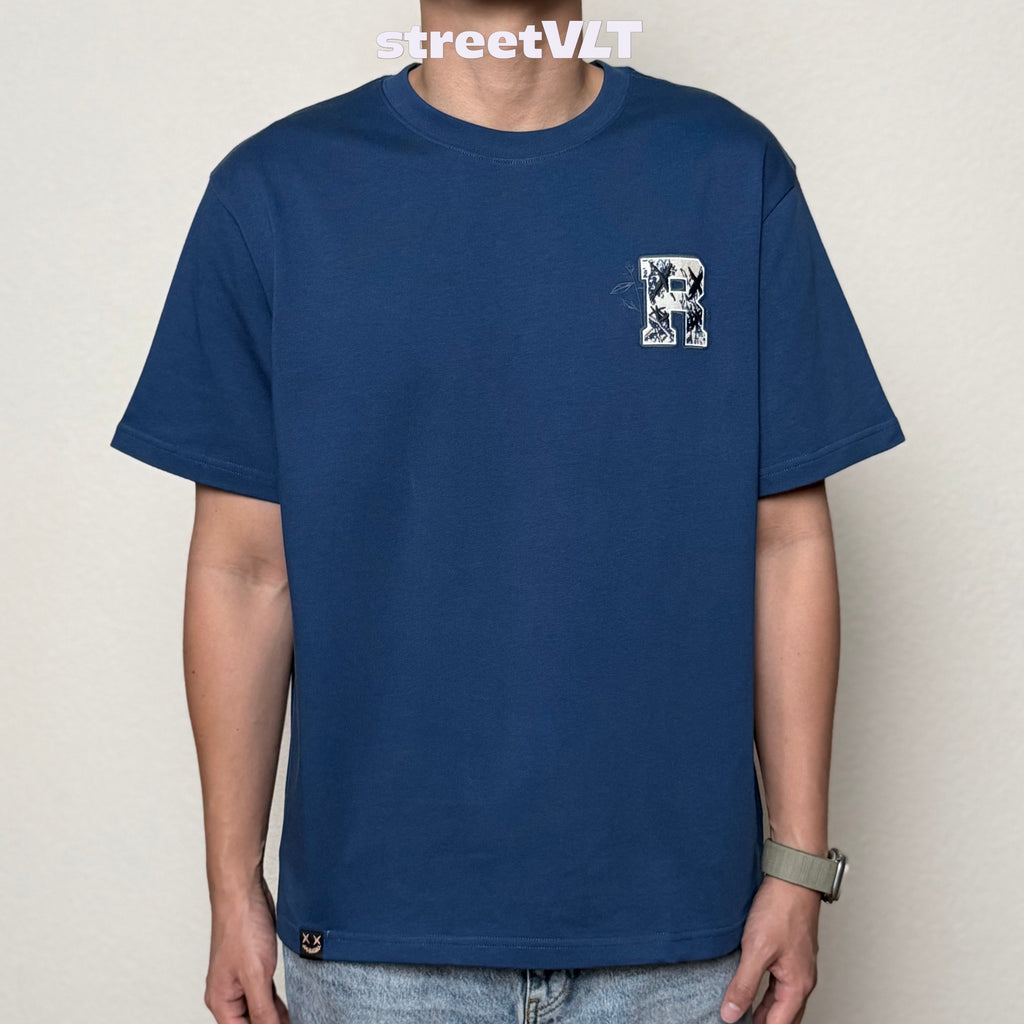 Ricky is Clown Blue and White Porcelain Applique Embroidered Tee 2 Original