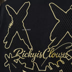 Ricky is Clown Black and Gold Mesh Tee