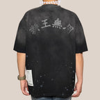Gro Grocery x Needless Painted Washed Logo Black Tee Original