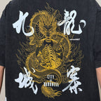 Gro Grocery City of Darkness Golden Dragon Washed Graphic Boxy Tee
