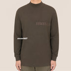Essentials Off Black Long Sleeve Crewneck Tee