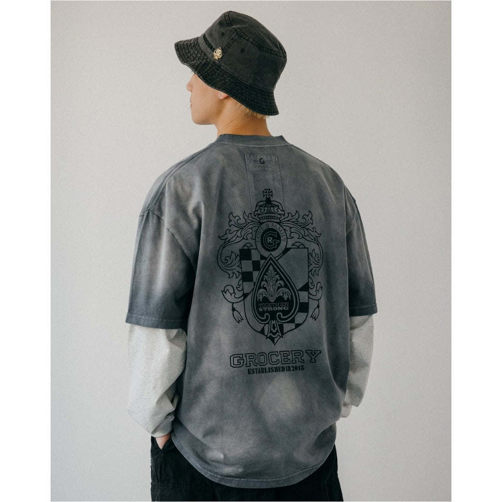 Gro Grocery x Katol Grocommunity Emblem Dirty Washed Invoice Tee