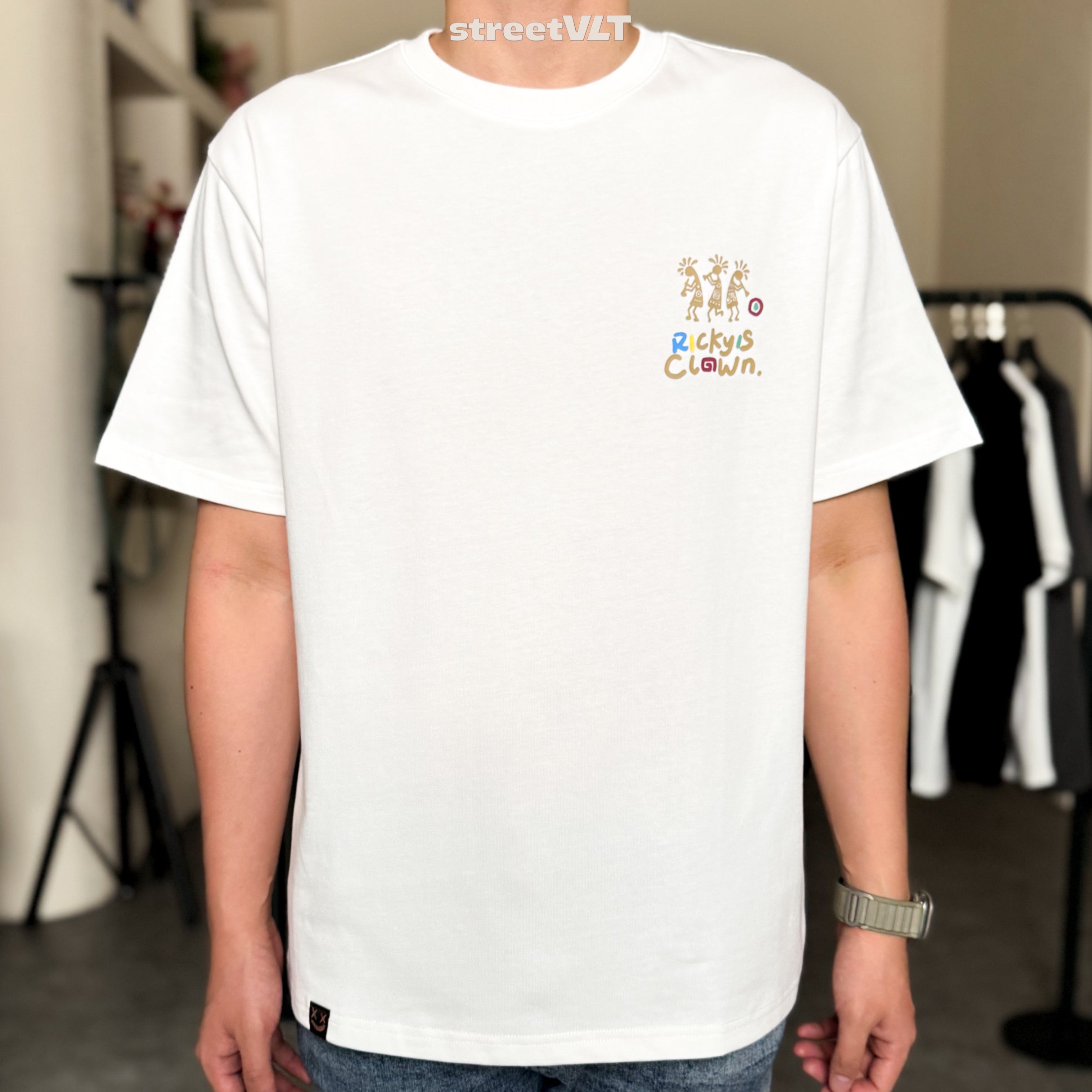 Ricky is Clown Stone Age Embroidered Tee
