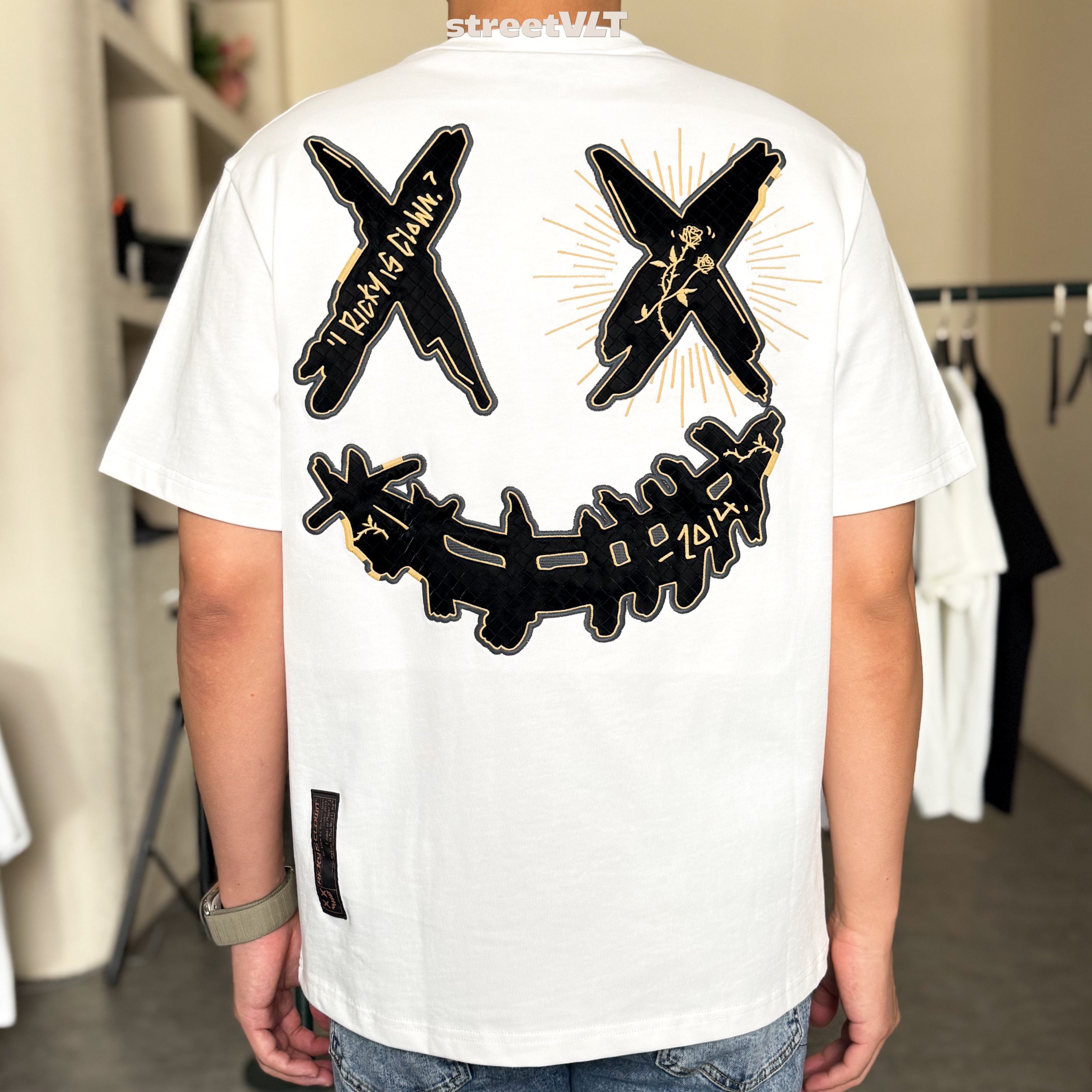Ricky is Clown Golden Briar Thorn Bush Embroidered Tee