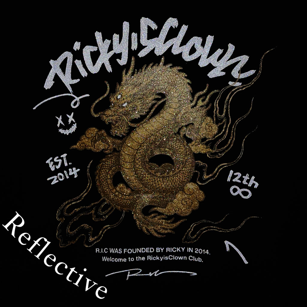 Ricky is Clown Gold Powder Dragon Embroidered Tee