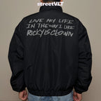 Ricky is Clown Vinyl Record Quilted Boxy Varsity Jacket