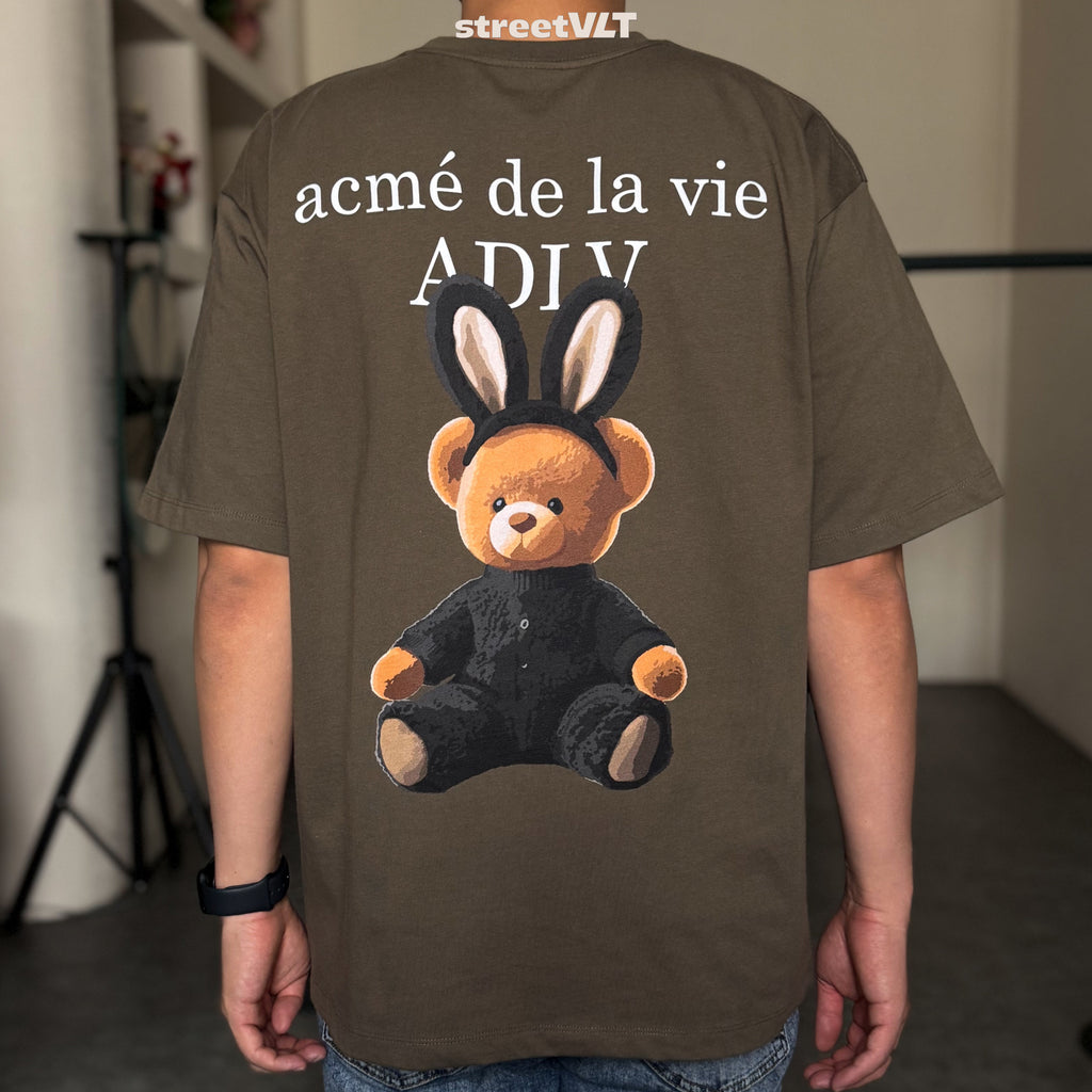 ADLV Rabbit Bear Doll Logo Short Sleeve T-Shirt  Acme De La Vie