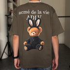 ADLV Rabbit Bear Doll Logo Short Sleeve T-Shirt  Acme De La Vie