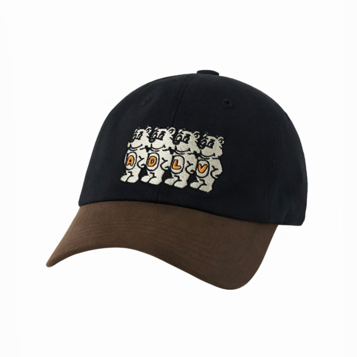 ADLV AC Bear Embroidery Two Tone Ball Cap Acme De La Vie