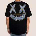 Ricky is Clown Azure Spark Blue Starburst Embroidered Tee