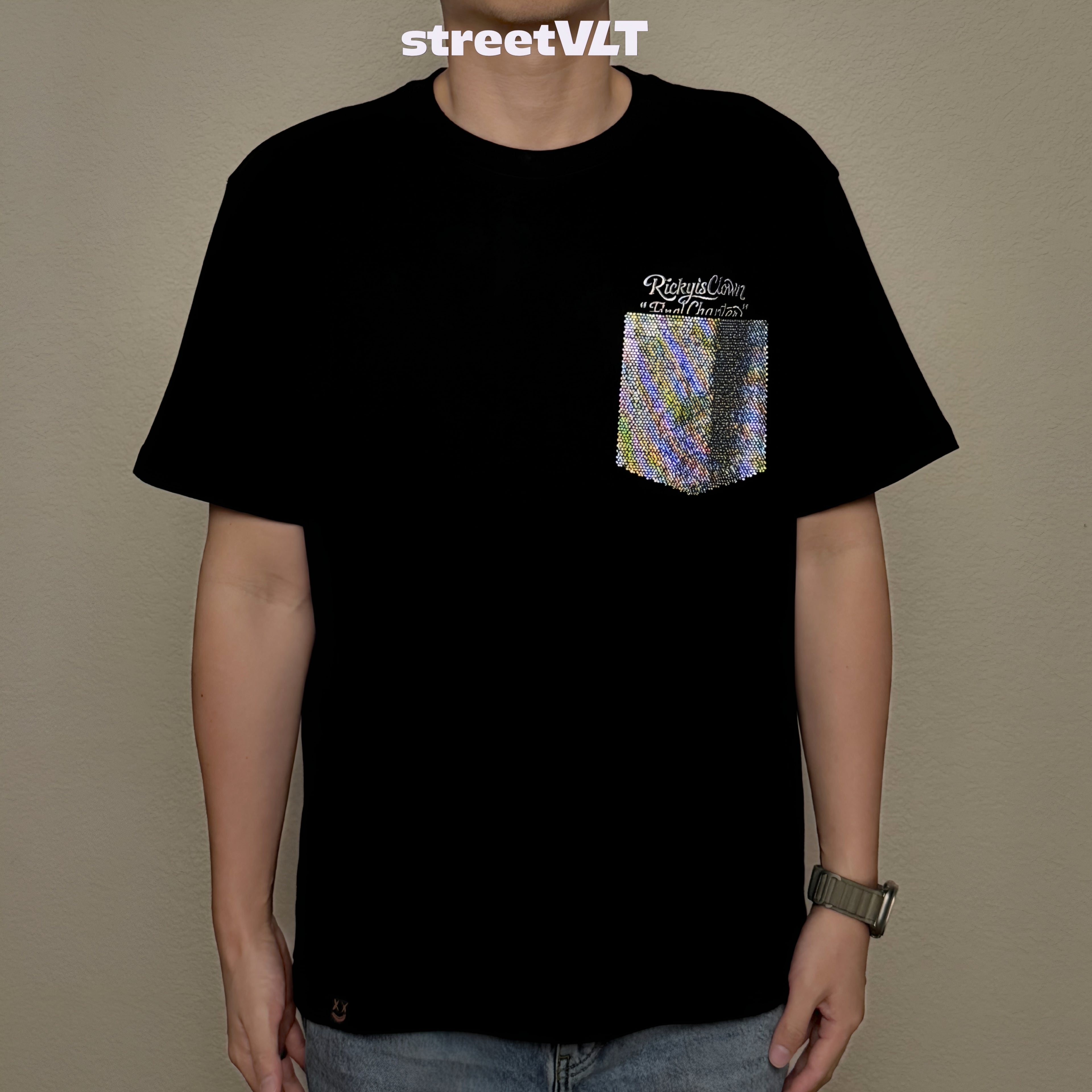 Ricky is Clown Diamond Stones Pocket Tee