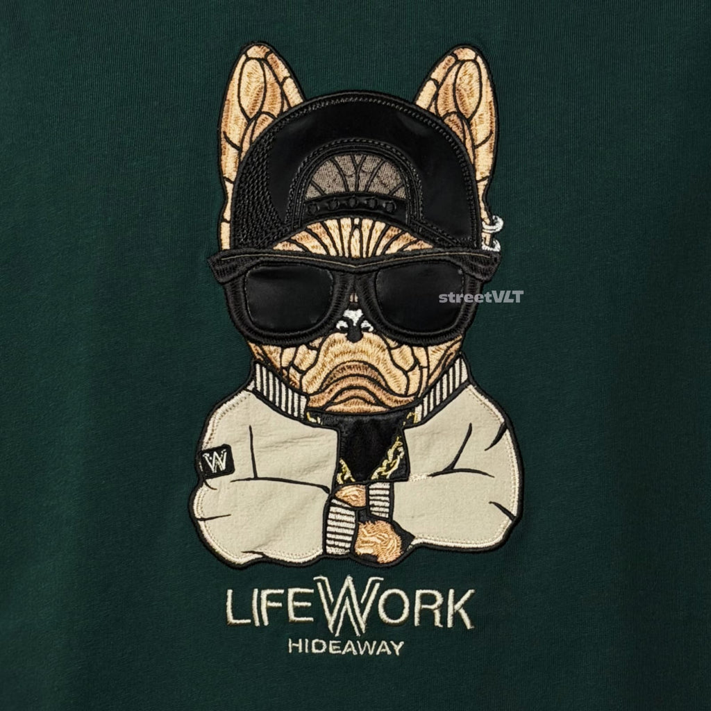 Life Work Korea Cross Arm Hipdog Applique Tee