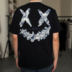 Ricky is Clown Blue and White Porcelain Applique Embroidered Tee Original
