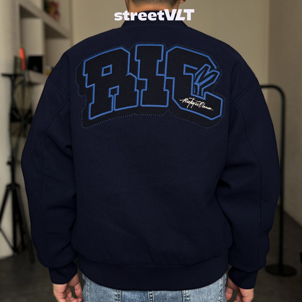 Ricky is Clown Swirl Bunny Wool Varsity Jacket