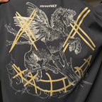 Ricky Is Clown Pegasus Gold Horse Charcoal Grey Tee