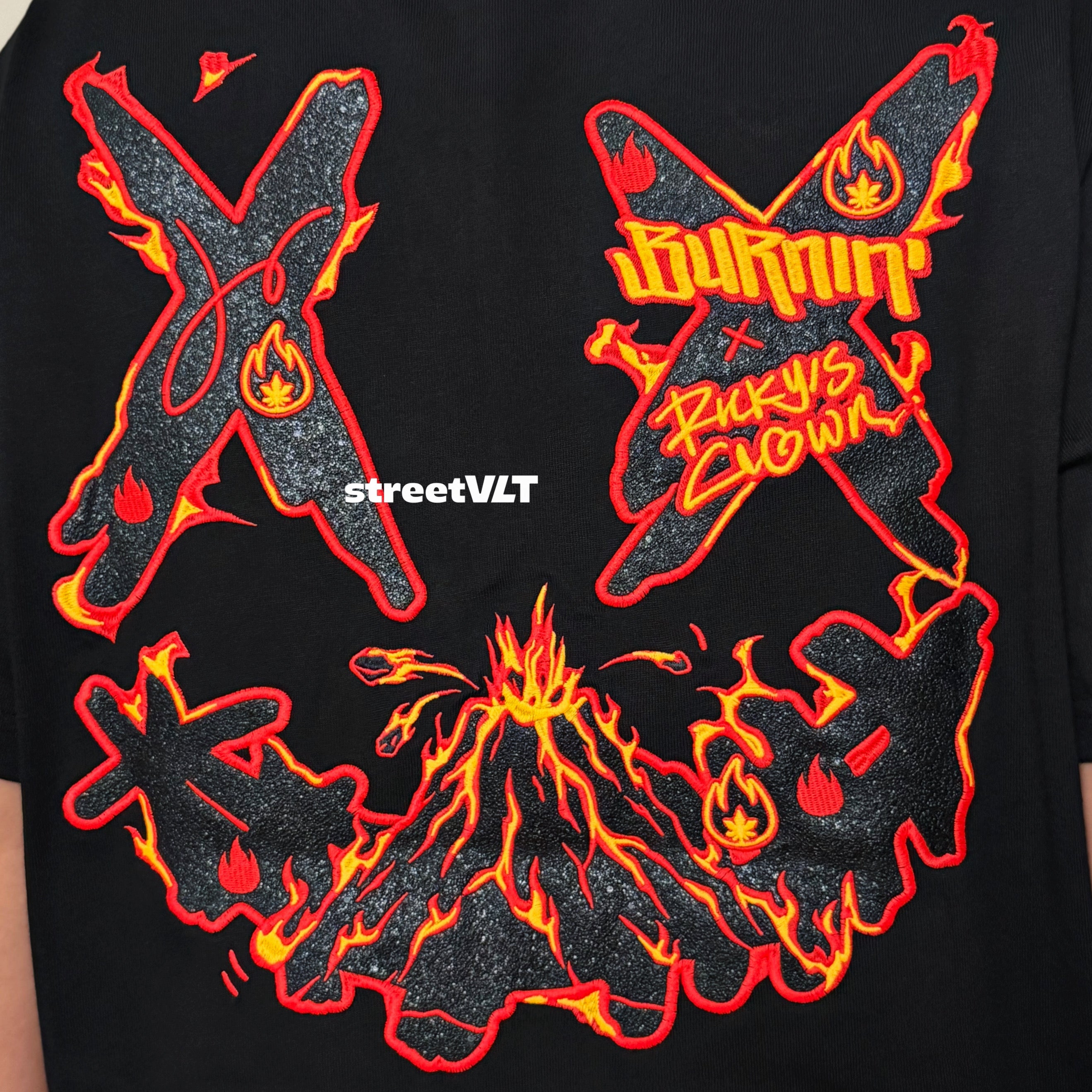 Ricky is Clown Thermal Heat Flow Deformation Embroidered Tee