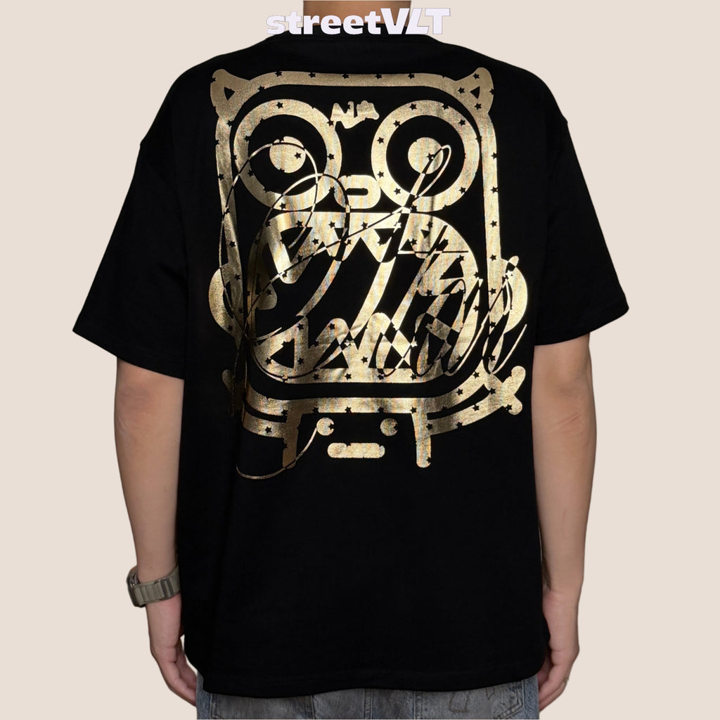 Calmmind Gold Foil Metallic Monster Graphic Tee