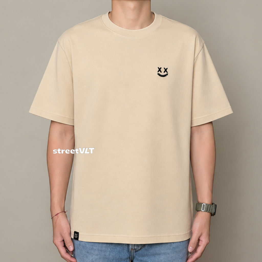 Ricky is Clown Basic Rip Logo Embroidered Khaki Tee