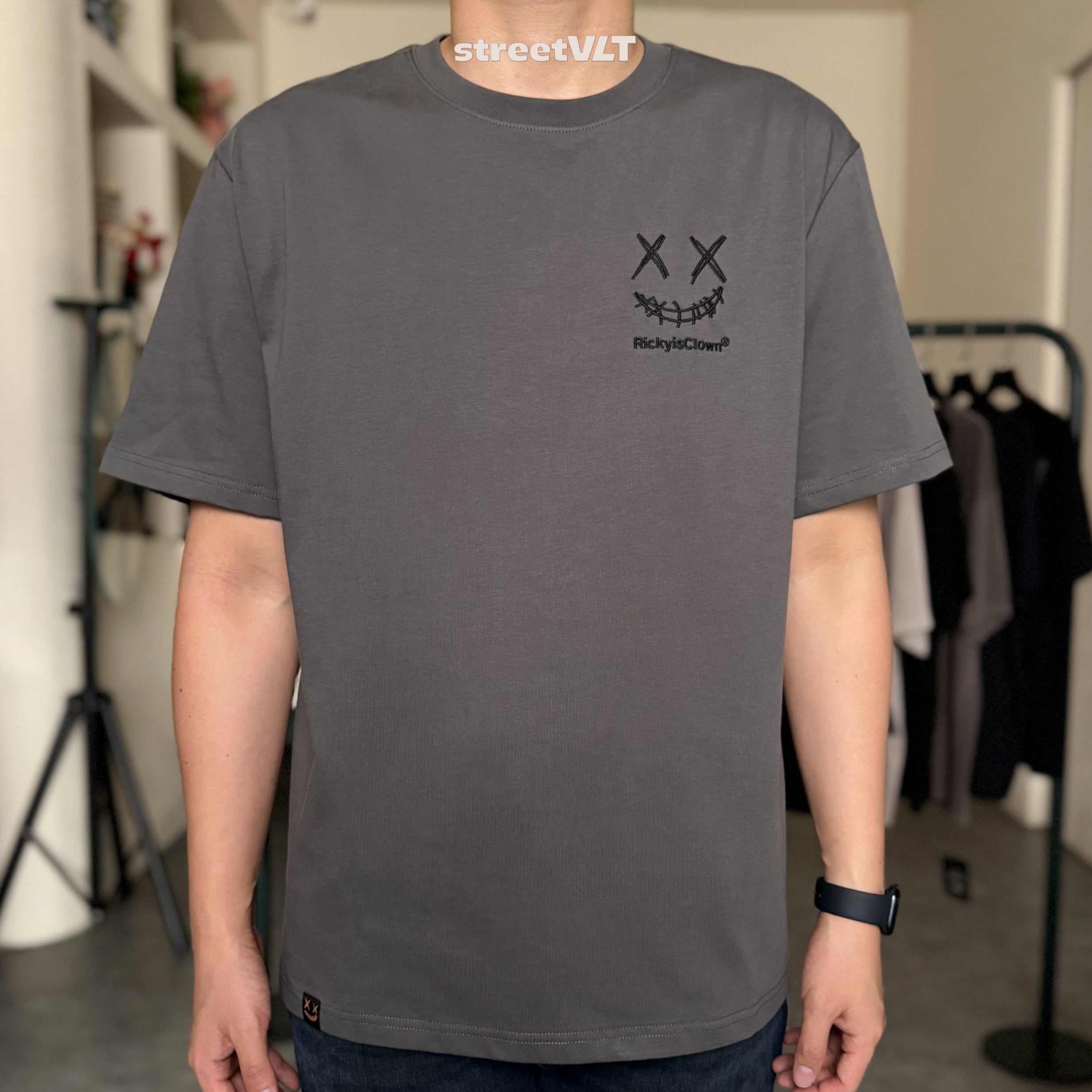 RIC Ricky is Clown Black Mamba Charcoal Grey Tee Original