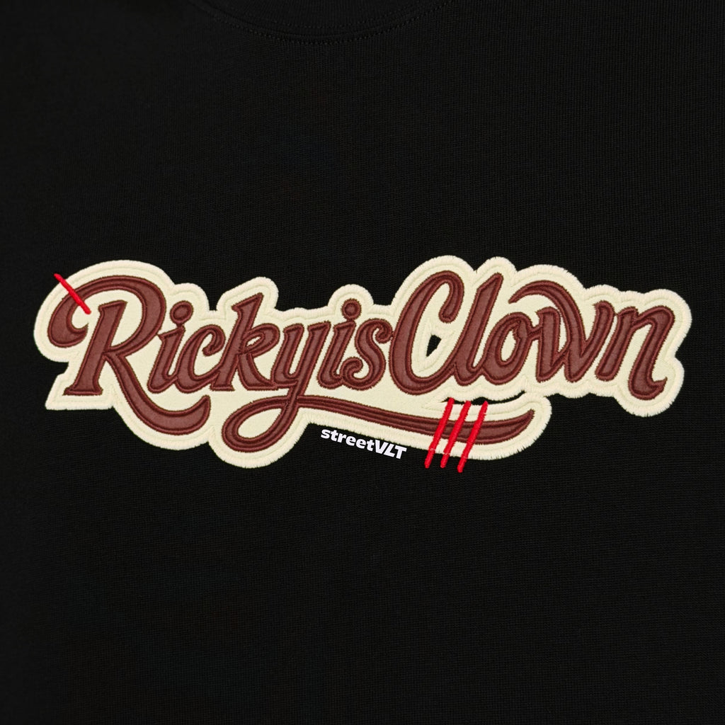 Ricky is Clown Overlapping Scarlet Tee