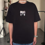 Life Work Korea Wing Print Garment Dyed Grey Tee