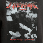 Life Work Korea Vintage Monotone Graphic Dyed Tee