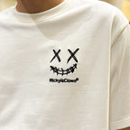 RIC Ricky is Clown Black Mamba Diablo Snakeskin Embroidery White Tee