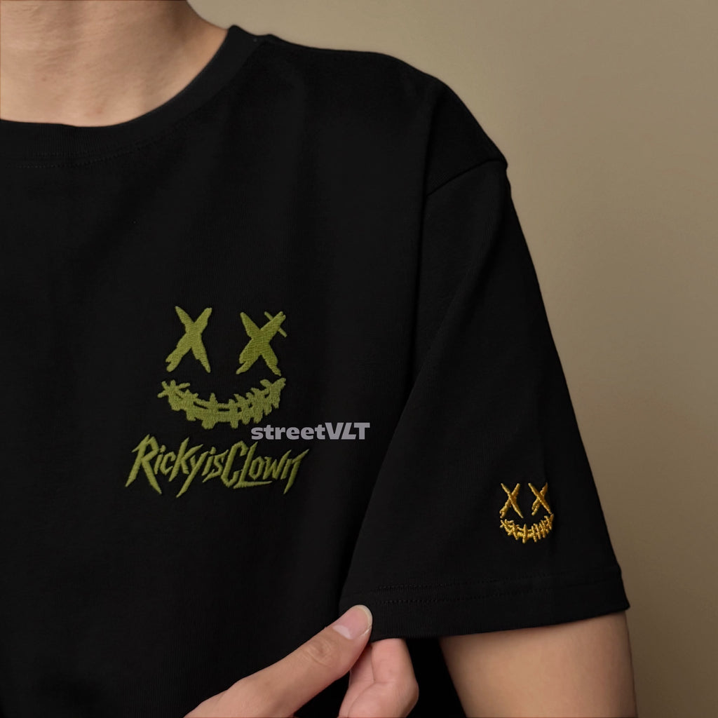 Ricky is Clown Gold Plated Crocodile Embroidered Tee