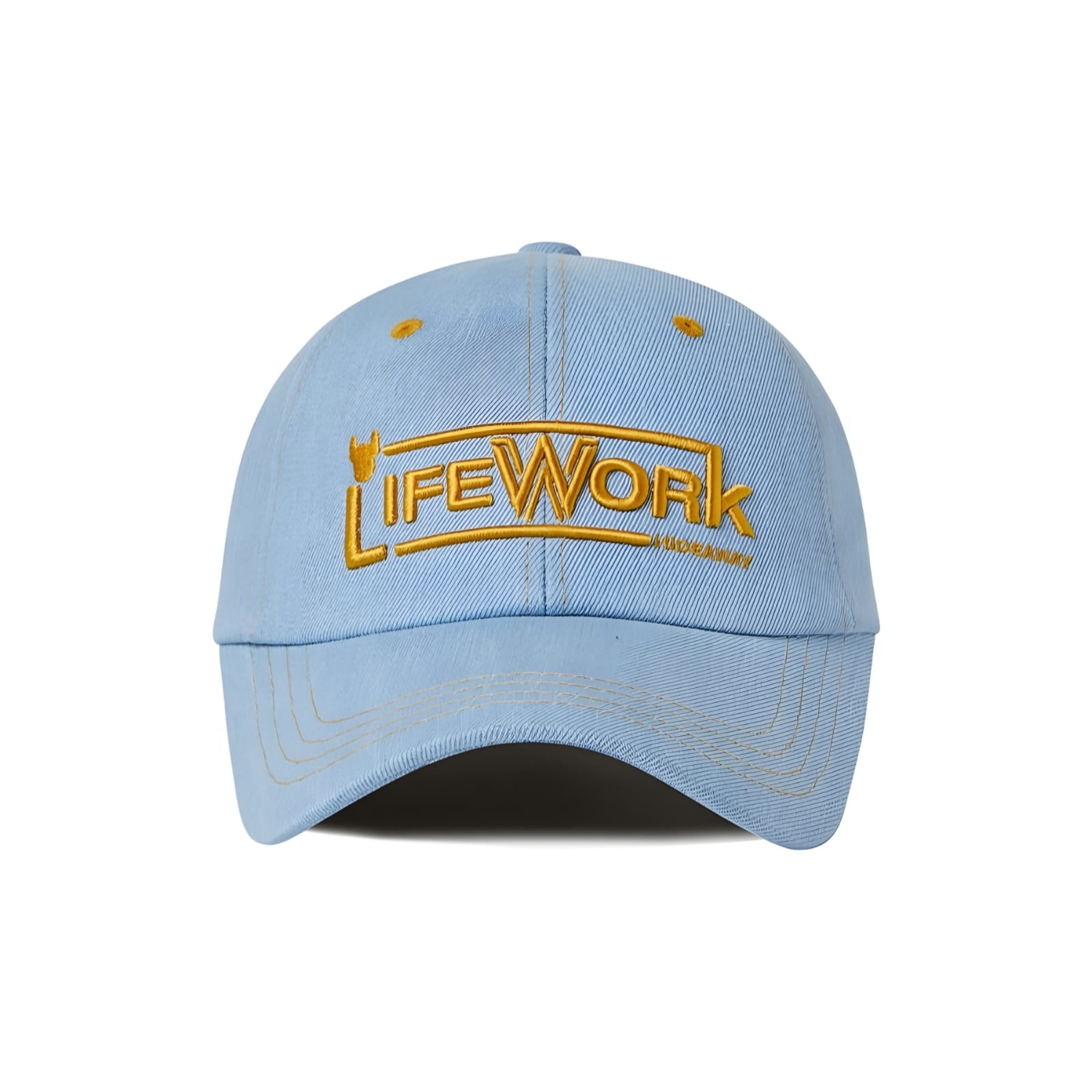 Life Work Korea Stitch Denim Soft Ball Cap