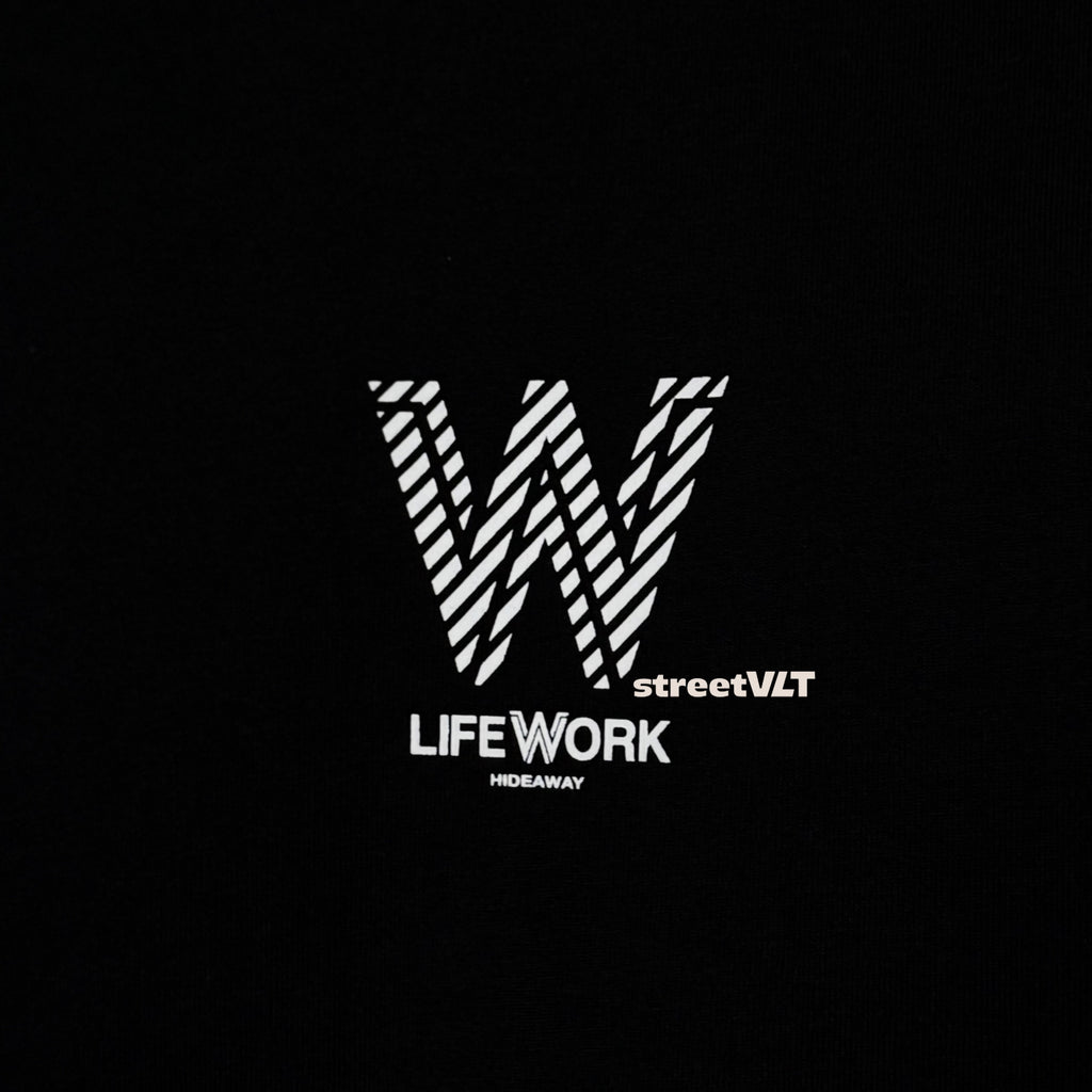 Life Work Korea W Stripe Logo Tee