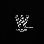 Life Work Korea W Stripe Logo Tee