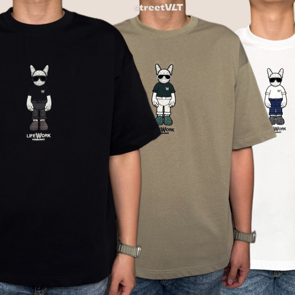 Life Work Korea Figure Hipdog Embroidered Tee