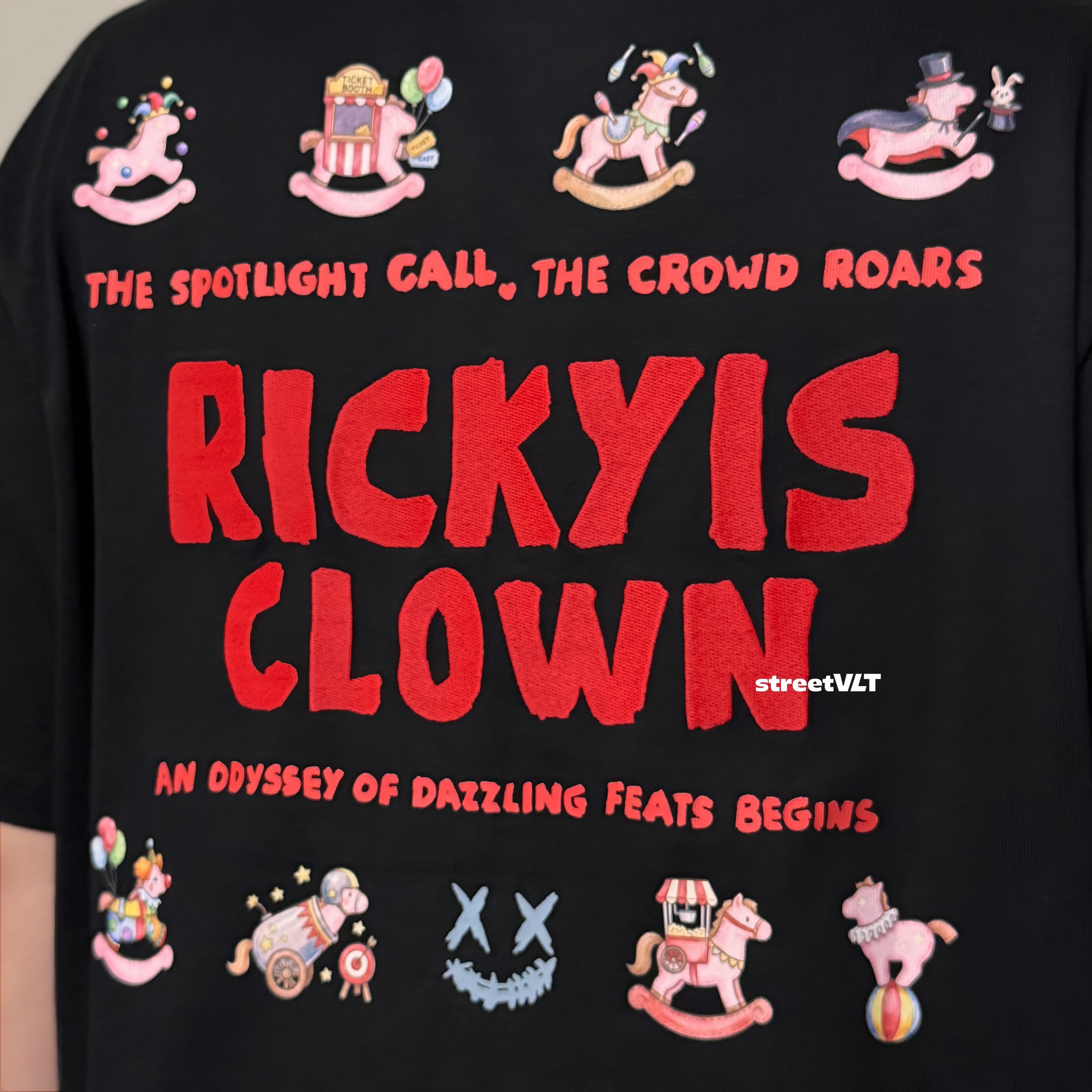 Ricky is Clown Circus Embroidered Tee