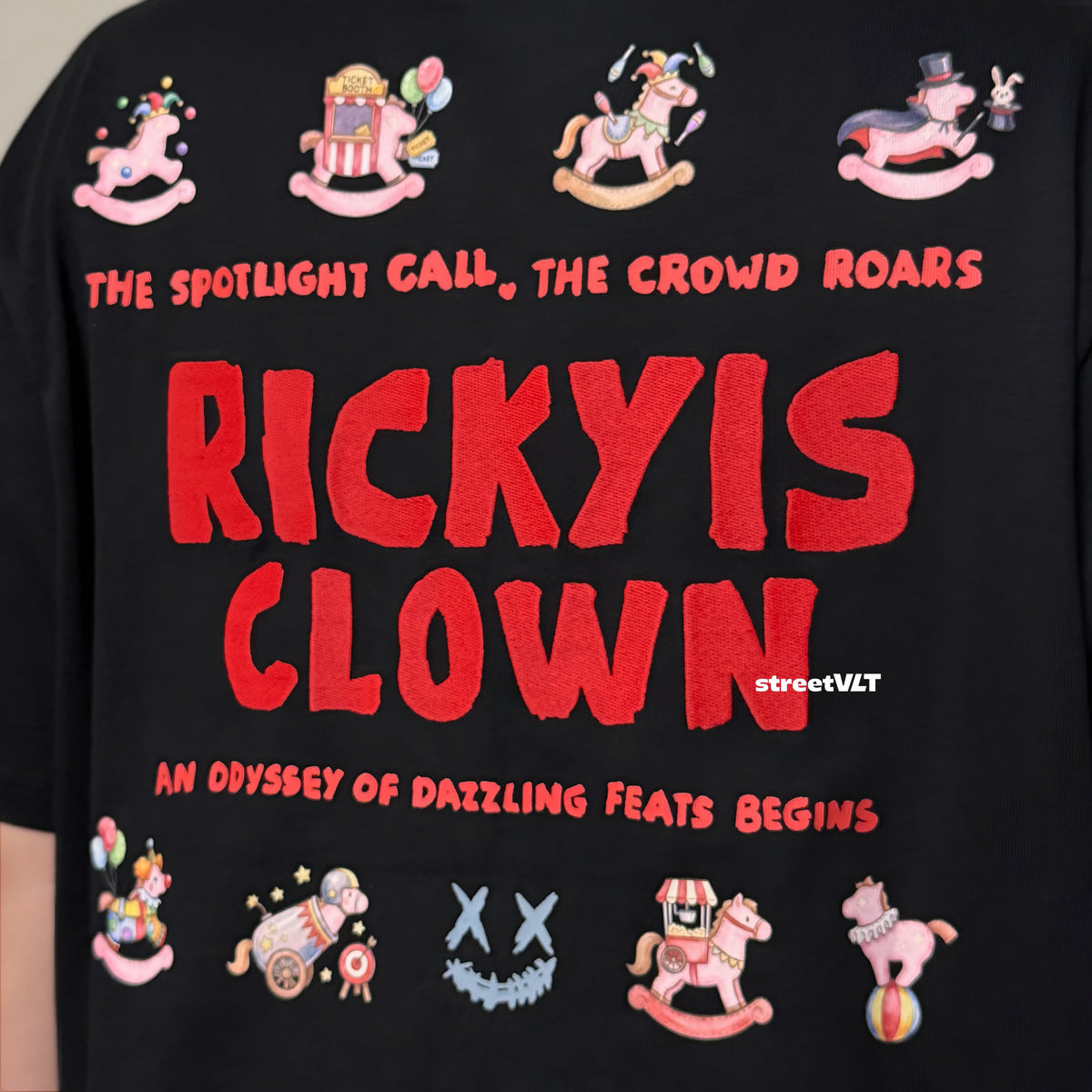 RIC Ricky is Clown Circus Embroidered Tee