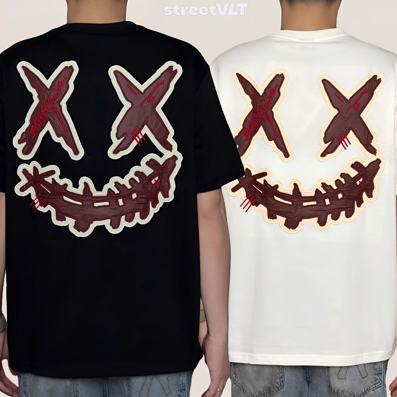 Ricky is Clown Overlapping Scarlet Tee