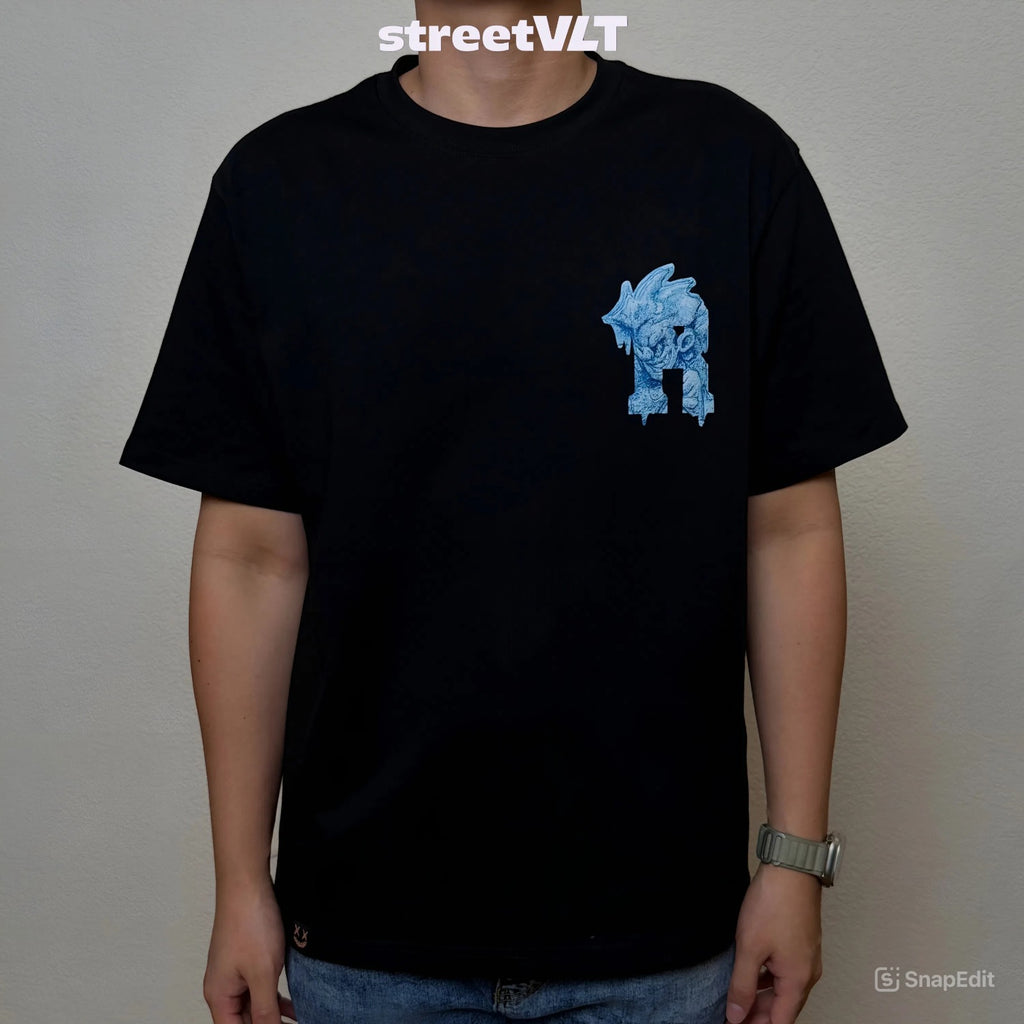 Ricky is Clown Ice Blue Embossed Tee