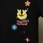 Ricky is Clown Flowers Falling in Rain Butterflies Tee