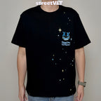 Ricky is Clown Blue Feather Floral Tear Tee