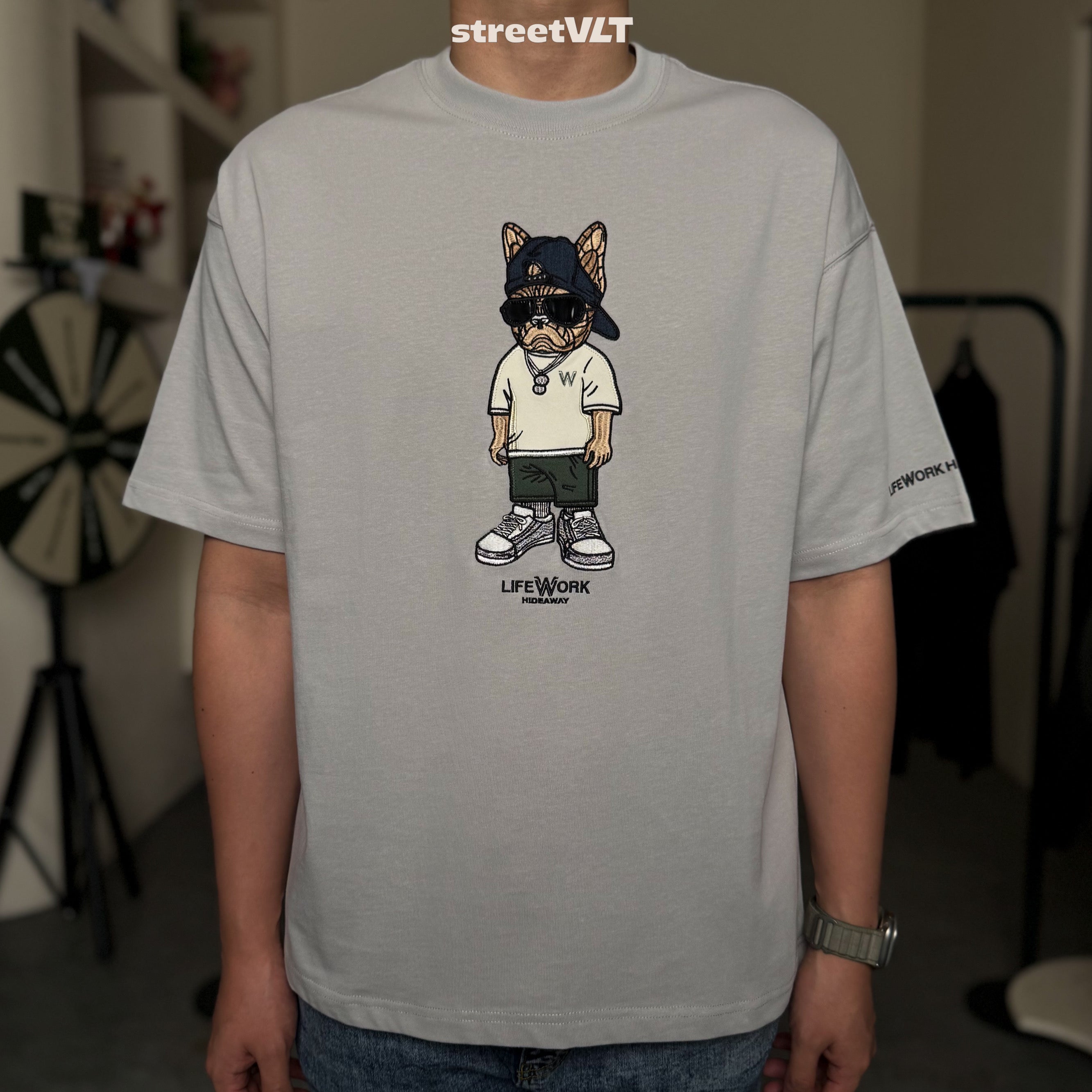 Life Work Korea Snap Hip Dog Tee