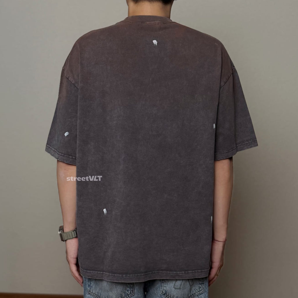 Doubleback Ripped Pocket Oversized Rusty Grey Tee
